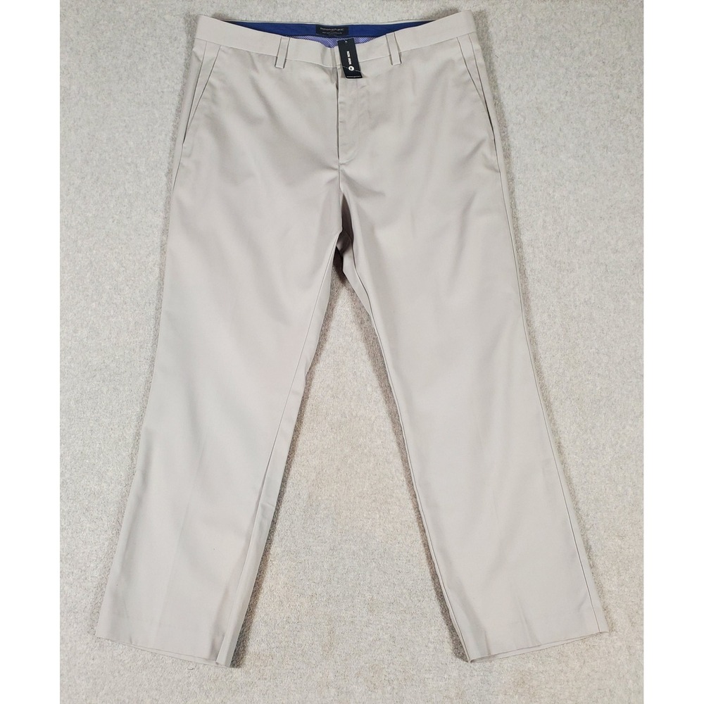 Banana Republic Non Iron Tailored Slim Straight Chino Pants Grey Mens 38x30